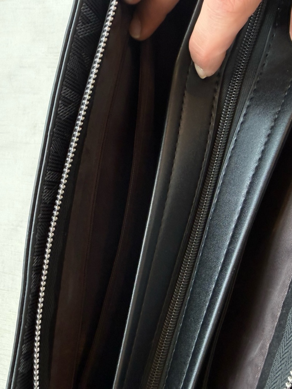 Dior Gray Patterned Men's Briefcase with Black Handles - Picture 4 of 8